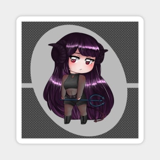 purple haired succubus Magnet