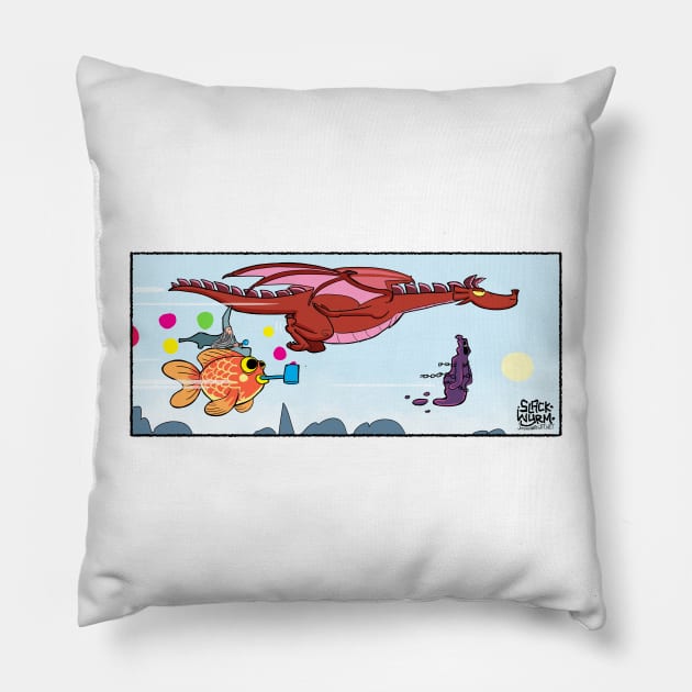 Take Flight Pillow by Slack Wyrm