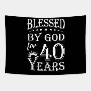 Blessed By God For 40 Years Christian Tapestry