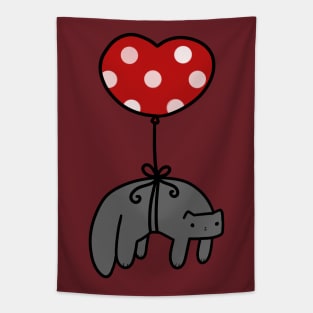 Heart Balloon Cat Tapestry