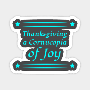 Joyful Harvest: Thanksgiving Cornucopia Magnet