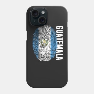 Guatemala Flag Fingerprint My Story DNA guatemalan Phone Case