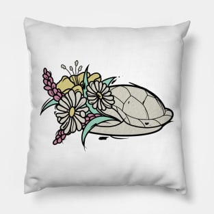 turtle shell flower Pillow