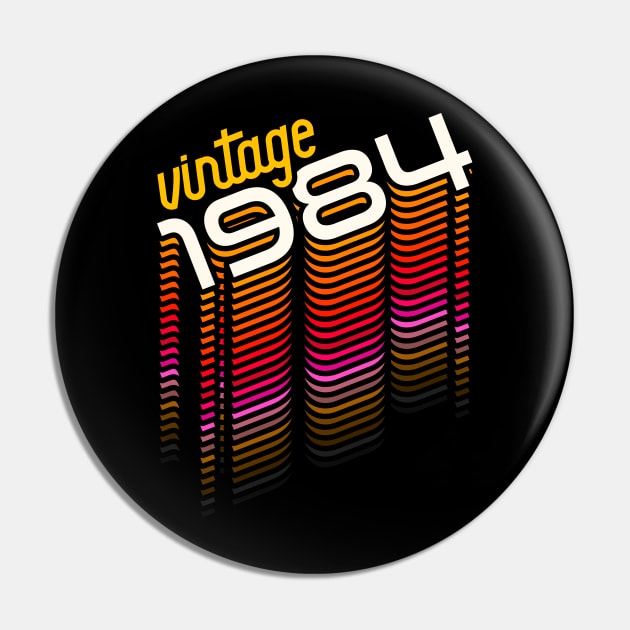 Vintage Made in 1984 ))(( Retro Birthday Year Gift Pin by darklordpug