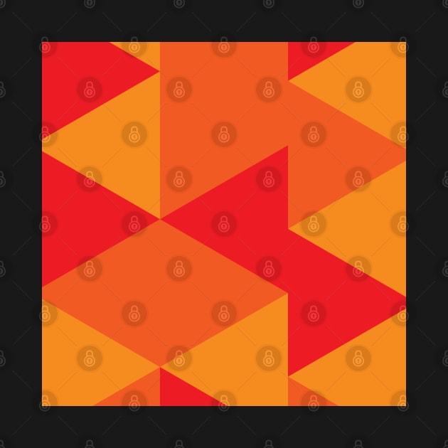 Pattern | Red Orange Triangle by HalamoDesigns