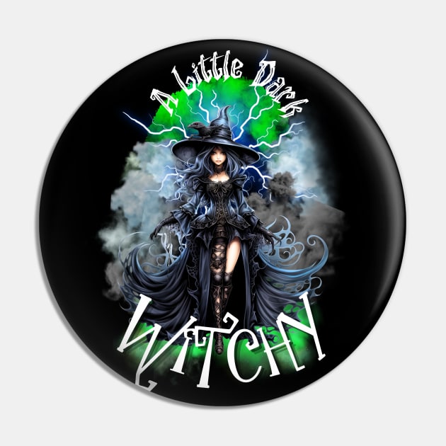 A Little Dark Witchy- Green Pin by littlewitchylif