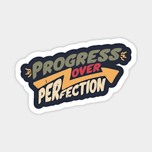 Vintage Progress Over Perfection // Retro Inspiration Motivation Magnet