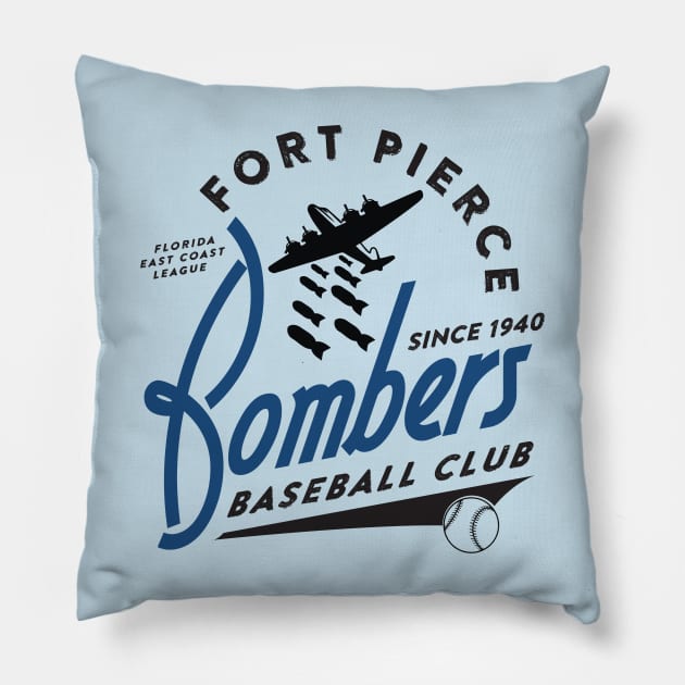 Fort Pierce Bombers Pillow by MindsparkCreative