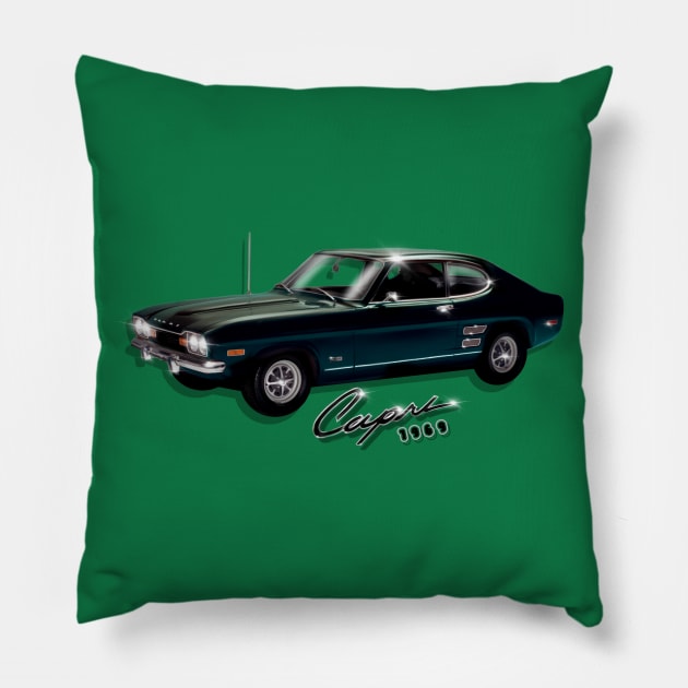 The Gorgeous 1969 MK1 GT Capri Car Pillow by MotorManiac