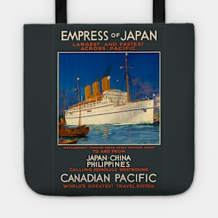 Empress of Japan Canada Vintage Poster 1930 Tote