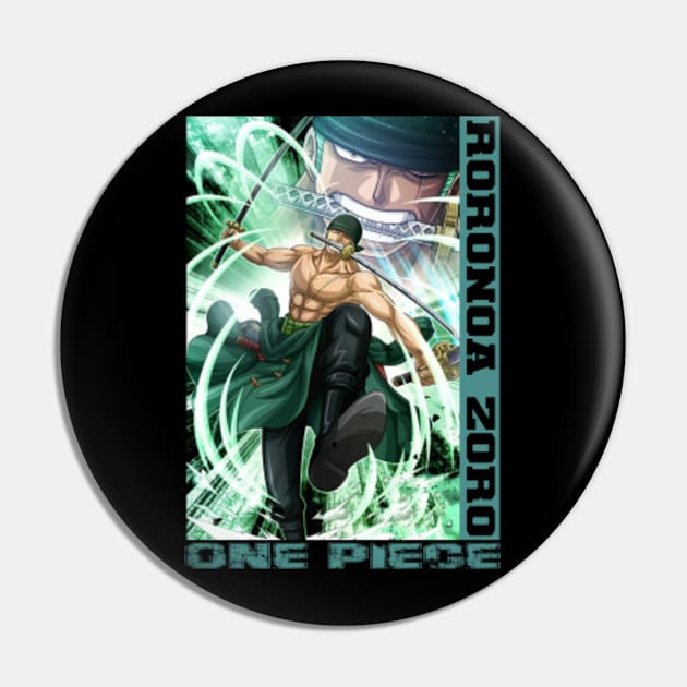 Roronoa Zoro One Piece Zoro Pin TeePublic