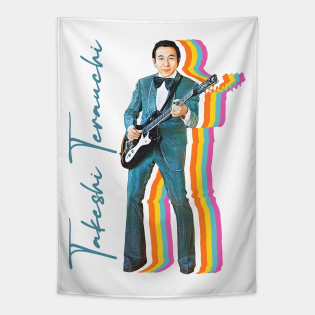 Takeshi Terauchi 寺内タケシ \//\ Retro Fan Art Design Tapestry by DankFutura