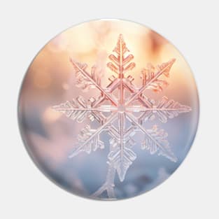 Snow Flake Nature Serene Tranquil Peace Pin