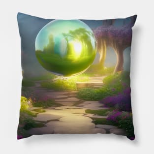 Fairy Garden Glass Ball Pillow