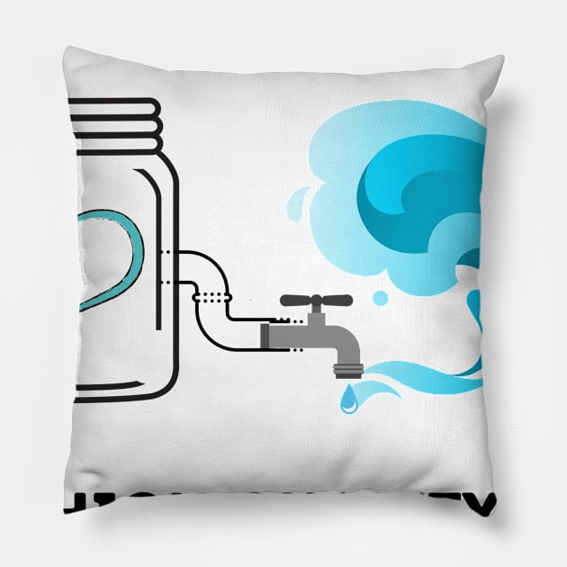 Raise your frequency with high quality water Pillow by Youniverse in Resonance