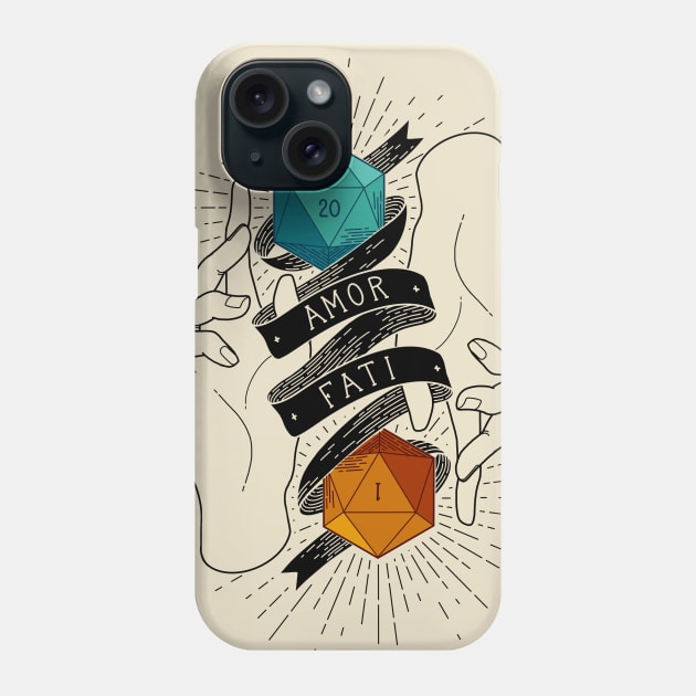 Amor Fati (dark variant) Phone Case by Fez Inkwright