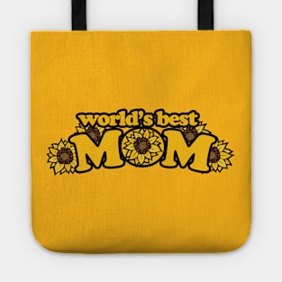 Worlds best mom Sunflowers Tote