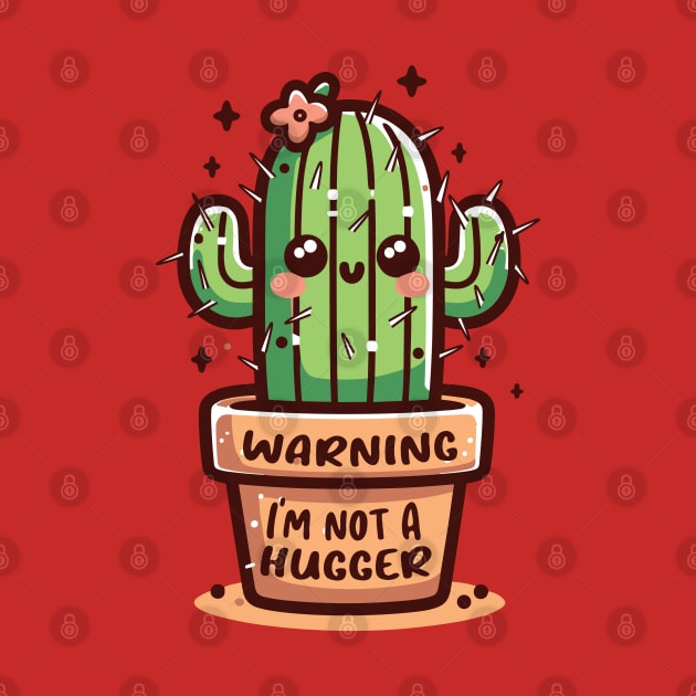 Not a Hugger Cactus Funny Sarcastic by Trendsdk