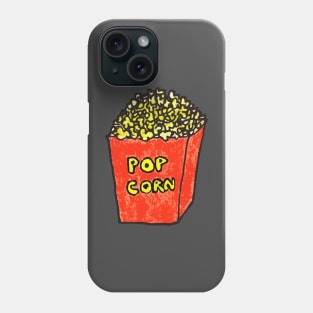 Hand drawn popcorn love food Phone Case