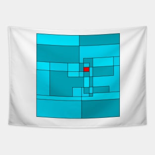 Graphic with color of the year 2021, aqua Tapestry