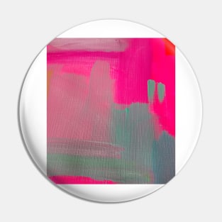 Fuschia Brushstrokes Abstract Art Pin