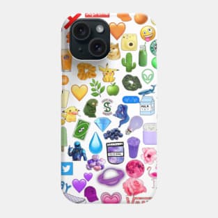 Rainbow emoticons Phone Case