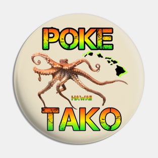 Spearfishing 3-prong octopus tako Hawaii Pin