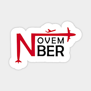 NOVEMBER Aviation Phonetic Alphabet Pilot Airplane Magnet