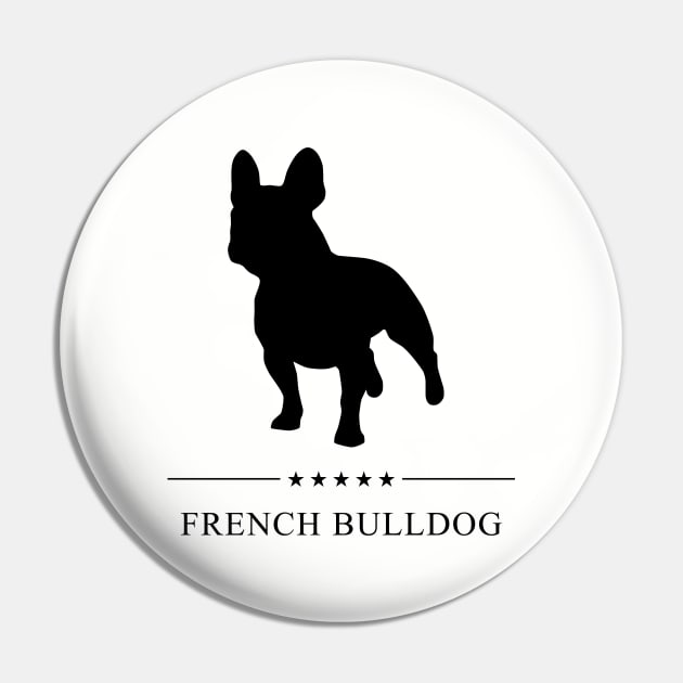 French Bulldog Black Silhouette Pin by millersye