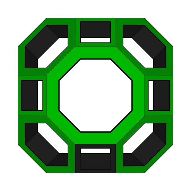 gmtrx seni lawal green skeletal truncated cuboctahedron by Seni Lawal