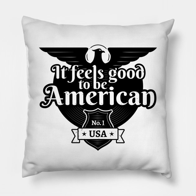 It Feels Good to Be American Pillow by Marija154