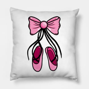 Pink Ballet Shoes Pillow