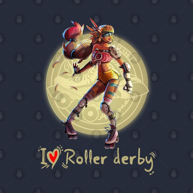 I Love Roller Derby by Phuc Son R&T