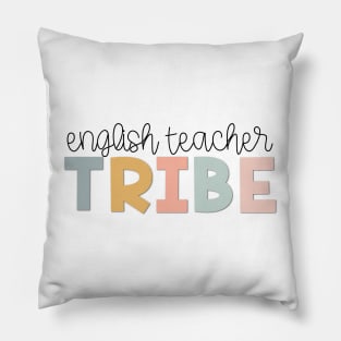 English Teacher Tribe Muted Pastels Pillow