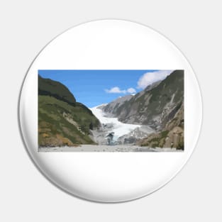 Fox Glacier Digital Painting Pin