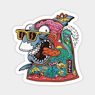 Tripping Shark Magnet