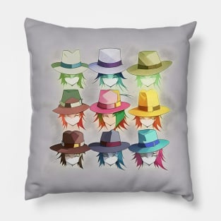 Nine hats. Pillow