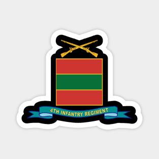 4th Infantry Regiment - w Br - Ribbon Magnet