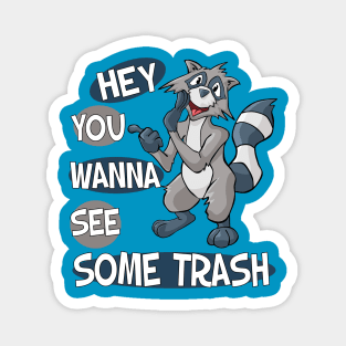 Hey You Wanna See Some Trash Raccoon Magnet