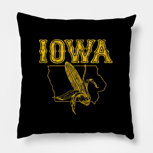 Vintage IOWA state corn design Pillow by MalmoDesigns