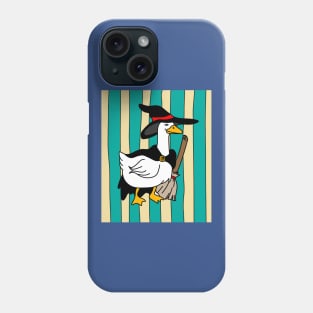 Halloween Goose Witch Conjuring Up Duck Phone Case