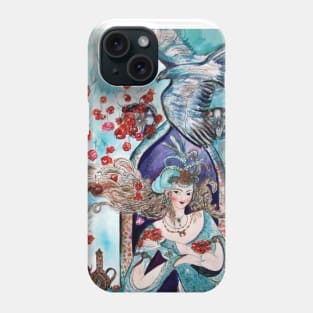 ORIENTAL FAIRY TALE ,PRINCESS ,RED ROSES AND FLYING HAWK Phone Case