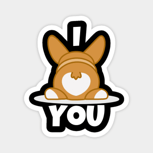 I Love You Corgi Magnet