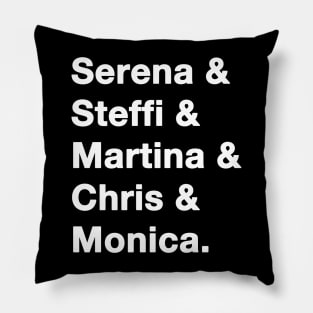 Tennis_Womens_Names Pillow