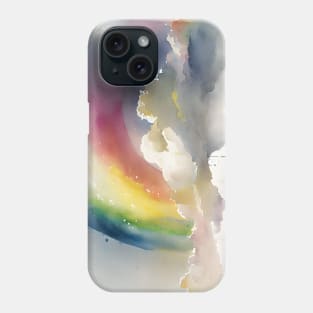 Rainbows and clouds - Watercolour - 06 Phone Case