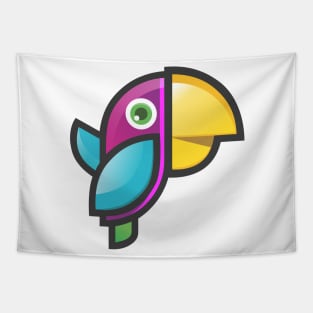 Funny parrot Tapestry