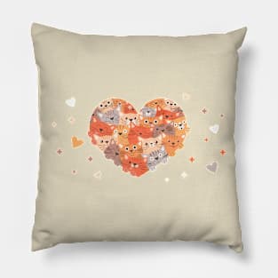 LOVE AND HEART OF PRETTY CATS - PRECIOUS BEAUTIFUL Pillow