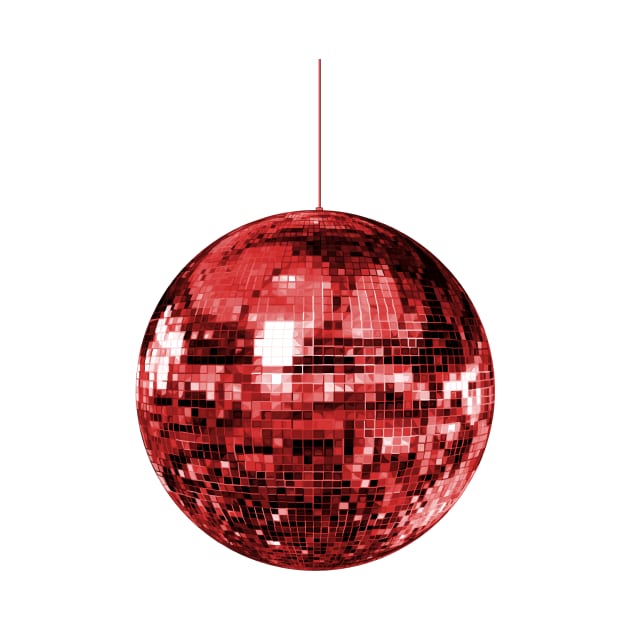 Red Mirrored Disco Ball by Art by Deborah Camp
