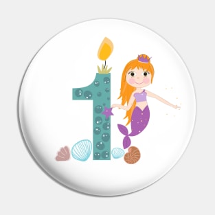 Cute little mermaid first birthday Pin