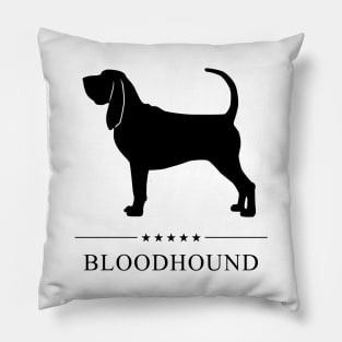 Bloodhound Black Silhouette Pillow